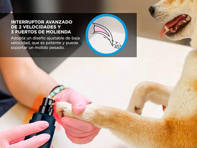 Lima De Uñas Eléctrica Para Perros Gadnic 2 Velocidades Recargable - 2