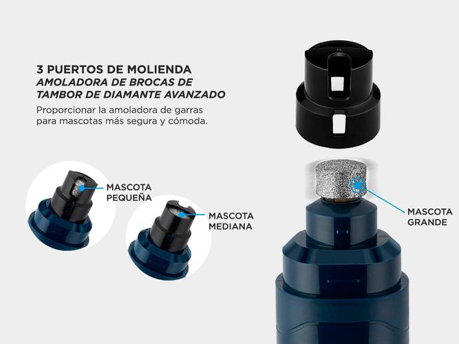 Lima De Uñas Eléctrica Para Perros Gadnic 2 Velocidades Recargable - 4