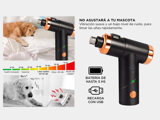 Lima De Uñas Para Perros Gadnic LMDG2 Electrica Recargable  - 3