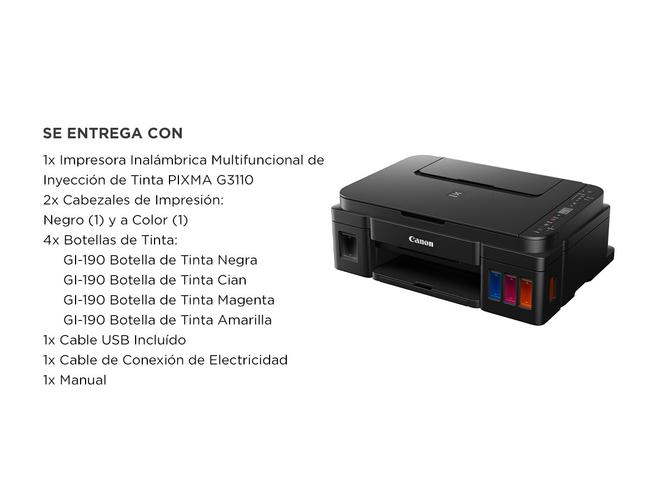 Impresora Canon Pixma G3110 Multifunción - 6