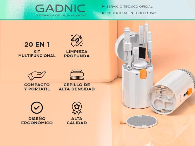 Kit 20 En 1 De Limpieza De Auriculares Pantalla Teclado Y Pc Gadnic multifuncional Portatil - 1