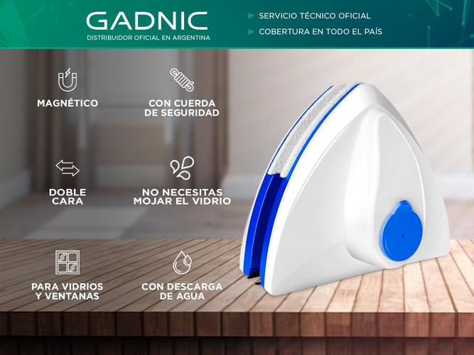 Cepillo Limpiador de Vidrios Magnético Gadnic LVID02 Automático de Doble Cara - 1