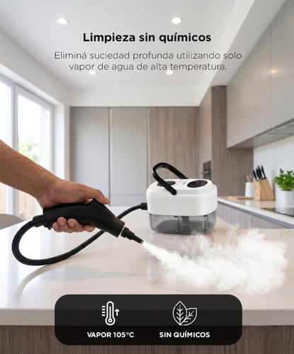 Limpiador A Vapor Gadnic Alta Presion 1200 1500W Tanque 1200 ml Vapor 105 Grados 6 Niveles De Regulacion Calentamiento 15 Segundos Cable 1.7 m 220V - 4