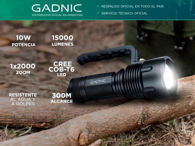 Linterna Táctica Militar Gadnic GD-LN35 Led 15000 Lúmenes Con Agarre Resistente al Agua - 1