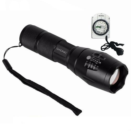 Linterna Táctica Militar Gadnic GD-LN37 Led 12000 Lúmenes Resistente al Agua + Brújula - 0