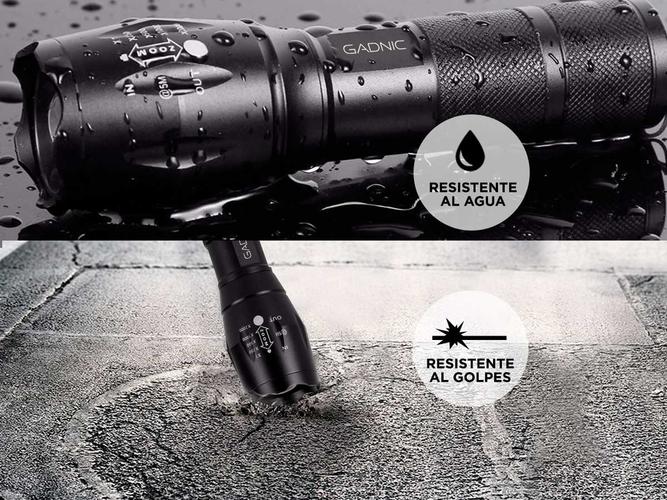 Linterna Táctica Militar Gadnic GD-LN37 Led 12000 Lúmenes Resistente al Agua + Brújula - 4