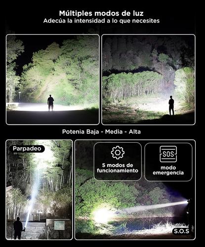 Linterna Táctica Militar Gadnic GD-LN37 Led 12000 Lúmenes Resistente al Agua + Brújula - 2
