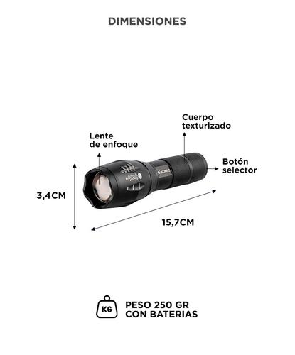 Linterna Táctica Militar Gadnic GD-LN37 Led 12000 Lúmenes Resistente al Agua + Brújula - 5