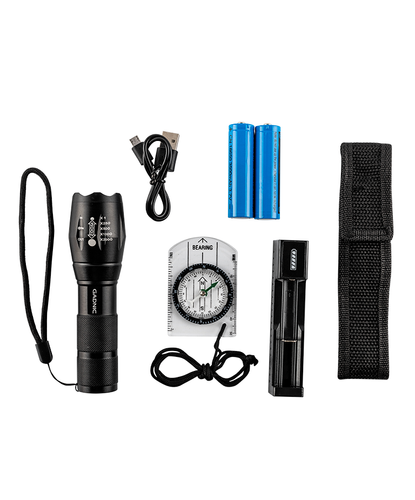 Linterna Táctica Militar Gadnic GD-LN37 Led 12000 Lúmenes Resistente al Agua + Brújula - 6