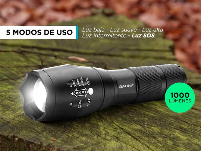 Linterna Táctica Militar Gadnic Led 1000 Lúmenes Resistente al Agua  Soporte - 2