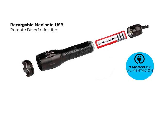 Linterna Táctica Militar Gadnic Led 1000 Lúmenes Resistente al Agua  Soporte - 3