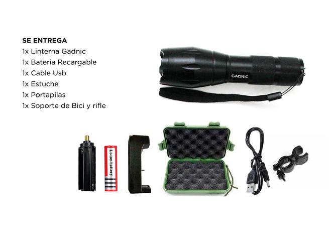 Linterna Táctica Militar Gadnic Led 1000 Lúmenes Resistente al Agua  Soporte - 5
