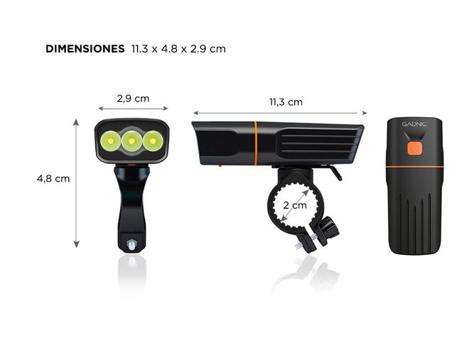 Luces Led Para Bicicletas Gadnic GDNL16 USB  - 4