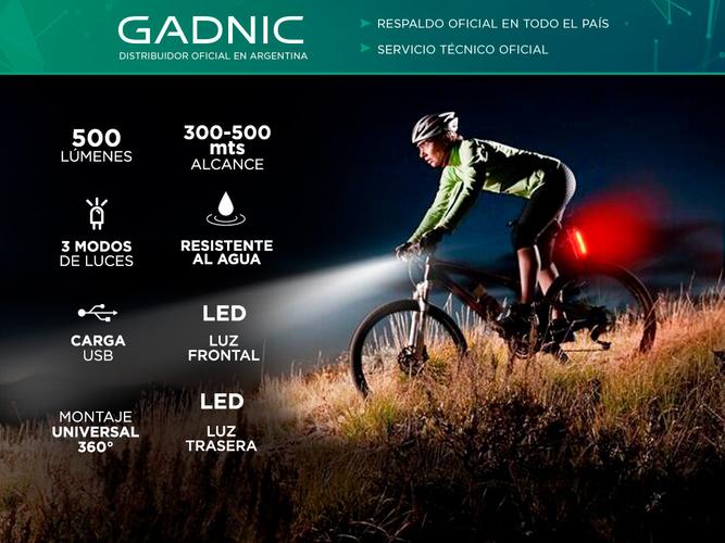 Luces Led Para Bicicleta USB Recargables Gadnic - 1