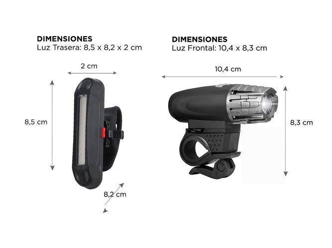 Luces Led Para Bicicleta USB Recargables Gadnic - 4