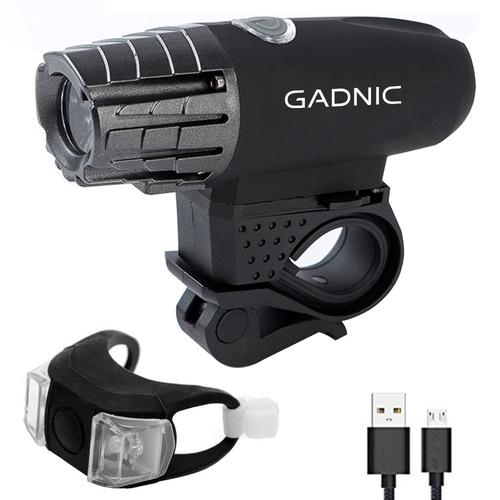 Kit de Luces LED Para Bicicleta Delantera + Trasera Recargables  - 0