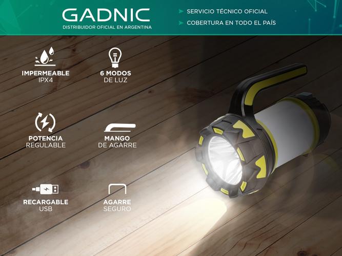 Linterna Luz Led Gadnic TM6061 Portatil Impermeable - 1