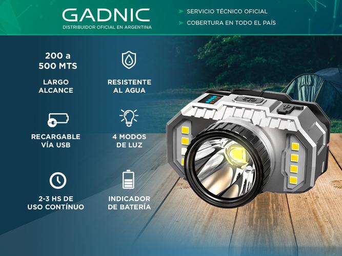 Linterna Frontal Gadnic L29F Led Recargable - 1