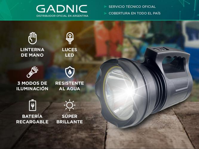 Linterna de Mano Gadnic FLASH46 Impermeable Súper Brillante - 1