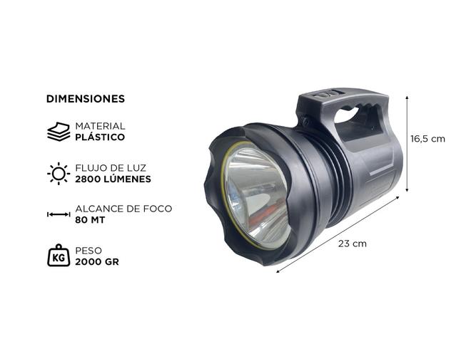 Linterna de Mano Gadnic FLASH46 Impermeable Súper Brillante - 4