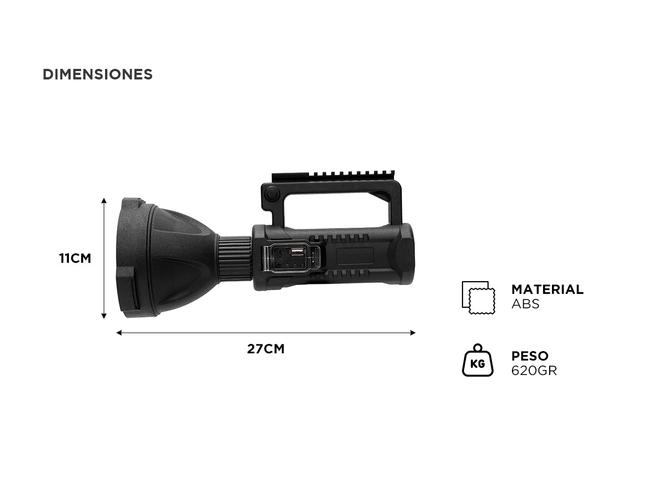 Linterna Profesional Recargable Gadnic T81-LIGHT Con Trípode Desmontable - 4