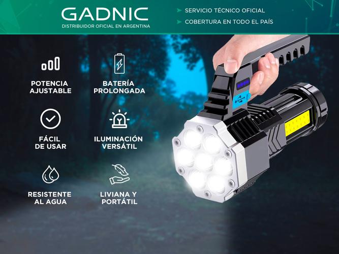 Linterna Camping Gadnic Larga Distancia Recargable - 1