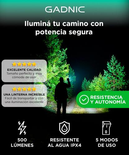 Linterna Gadnic 500 Lumenes Recargable - 1