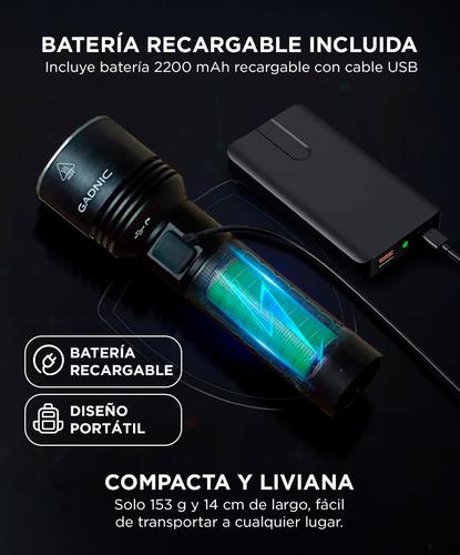 Linterna Gadnic 500 Lumenes Recargable - 3