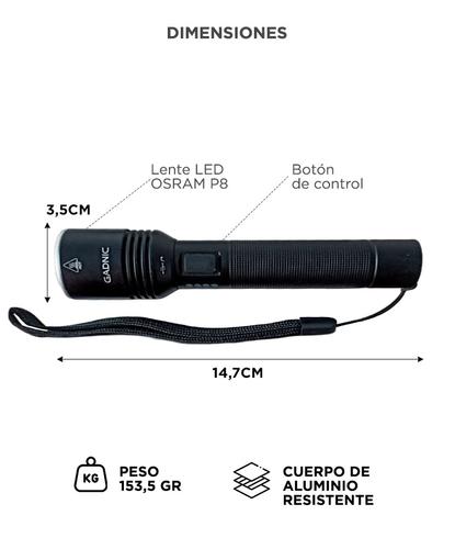 Linterna Gadnic 500 Lumenes Recargable - 4