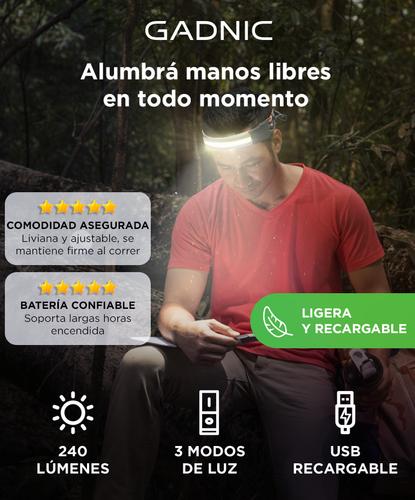 Linterna de Cabeza Gadnic Vincha Ajustable - 1