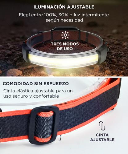 Linterna de Cabeza Gadnic Vincha Ajustable - 2