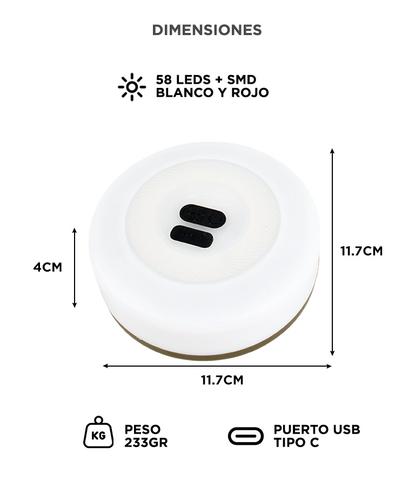 Linterna Gadnic Camping Recargable USB - 3