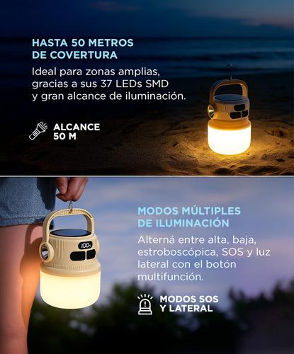 Linterna Camping GADNIC Recargable USB-C Con Power Bank - 2