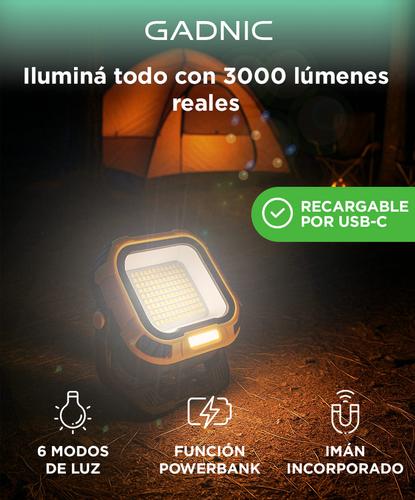 Linterna GADNIC 3000LM Recargable USB-C IP54 - 1