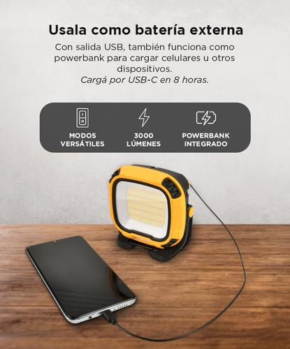 Linterna GADNIC 3000LM Recargable USB-C IP54 - 2