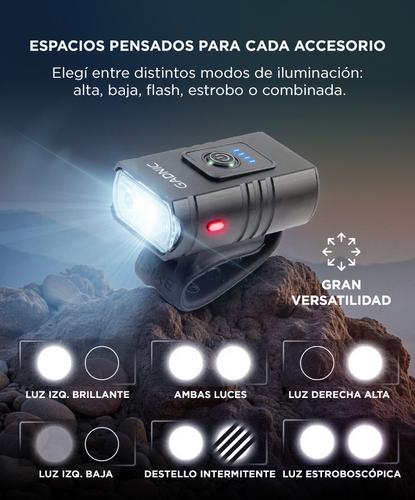 Luz Recargable Gadnic Para Bicicleta LED Delantera - 2