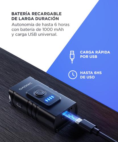 Luz Recargable Gadnic Para Bicicleta LED Delantera - 3