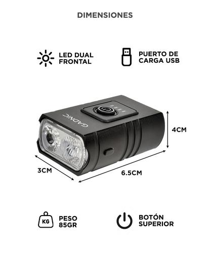 Luz Recargable Gadnic Para Bicicleta LED Delantera - 5