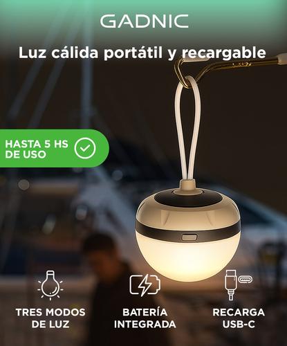 Linterna Lampara LED GADNIC Portátil USB-C Luz Cálida - 1