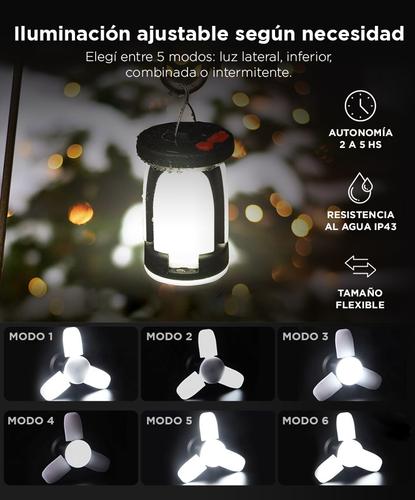 Linterna Camping Gadnic Expandible Recargable 48 LED - 2