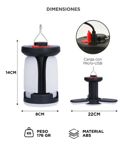 Linterna Camping Gadnic Expandible Recargable 48 LED - 3