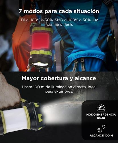 Linterna LED Gadnic Recargable USB-C Camping  - 2