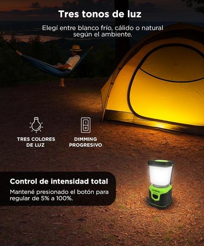 Linterna Gadnic BT-PL4030 Luz de Camping 3 Tonos Recargable - 2