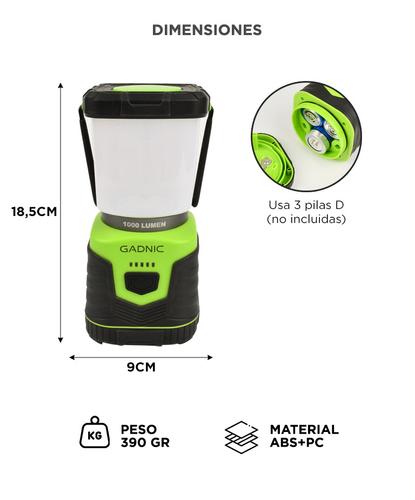 Linterna Gadnic BT-PL4030 Luz de Camping 3 Tonos Recargable - 3