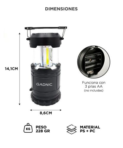 Linterna Retráctil de Camping Gadnic BT-PL4028 Luz Farol Impermeabilidad IP42  - 3
