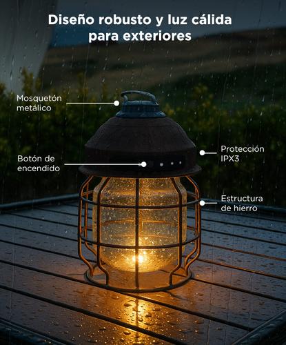Luz de Camping Farol Retro Gadnic BT-PL4089 Resistente Impermeabilidad IPX3 - 2