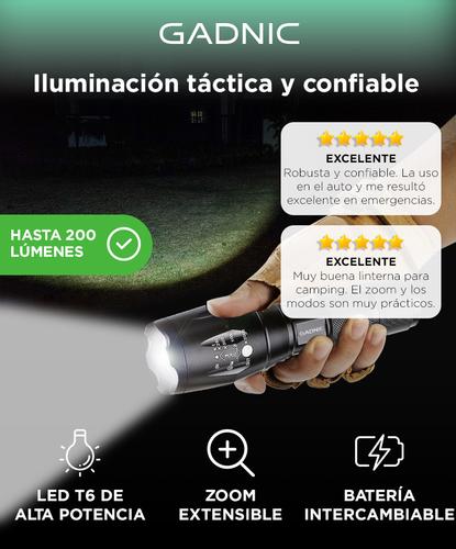 Linterna Recargable Gadnic 5 Modos IP44 Camping  - 1