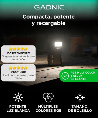 Linterna Recargable Gadnic CS Q001 Compacta RGB 6500K 2W USB C Clip - 1