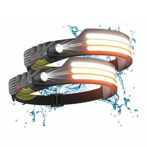 Linterna De Cabeza Gadnic LED T6 Recargable 250 Lumenes IPX4 Alcance 100 Metros - 0