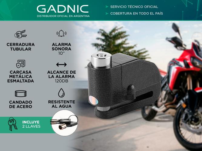 Candado Para Moto Gadnic LG3X Blindado Con Alarma 2 llaves - 1